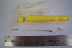 Objects hidden in pens found by CSC.