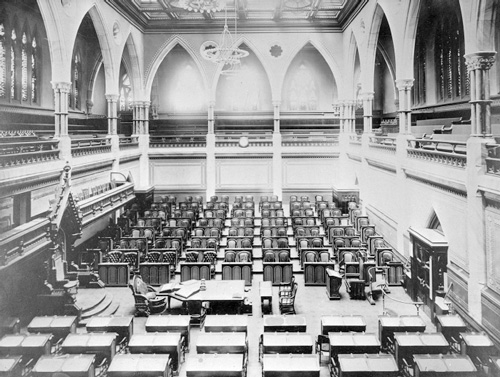 Photo de l'intérieure de la Chambre, 1916
