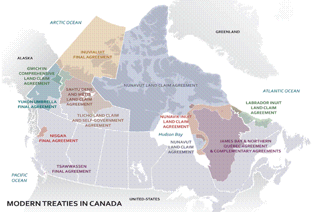 map of Modern Treaties