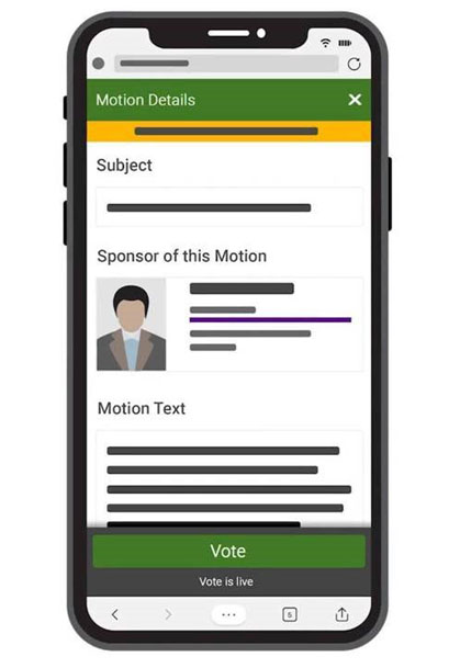Illustration du système de vote électronique
