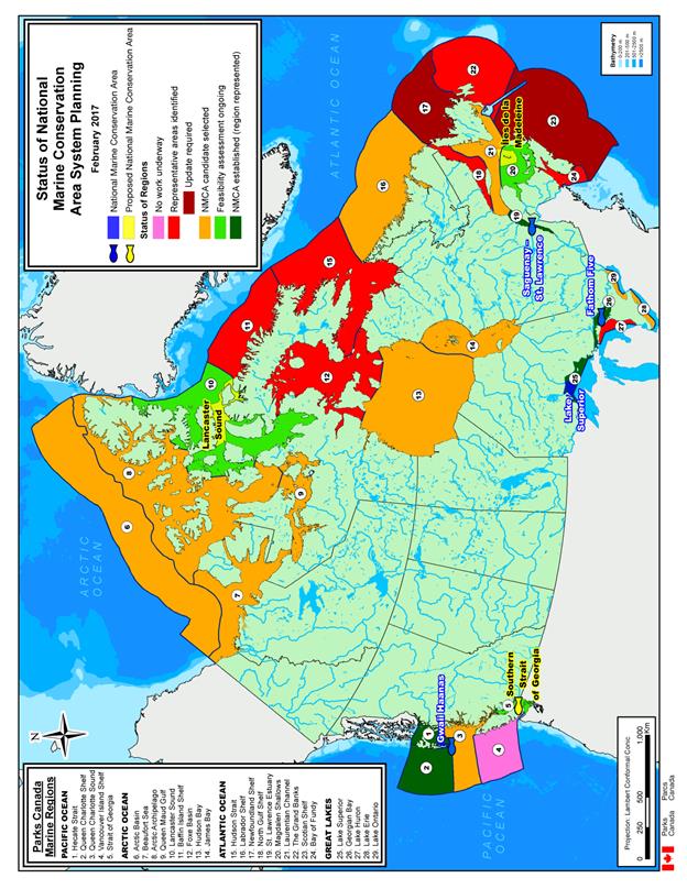 GROWTH OF THE SYSTEM OF NATIONAL MARINE CONSERVATION AREAS OF CANADA