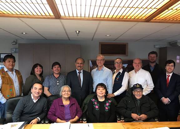 Figure 23 is a photo of Members of the Foreign Affairs Committee and members of Gwich’in Tribal Council in Inuvik.