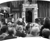 Seated at the Clerk's Table, the Table Officers provide procedural advice during sittings of the House, take the votes and keep the minutes