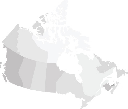 Map of Canada with demographics about Members.