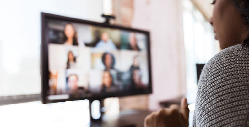 Photo of a witness appearing before a committee remotely